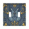 thumbnail image 1 of Yayeee Toggle Light Switch Wall Plate 2-Gang 4.56"x4.48" Decorative Outlet Cover, Yellow Forest Pattern, 1 of 7