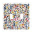 thumbnail image 1 of Yayeee Toggle Light Switch Wall Plate 2-Gang 4.56"x4.48" Decorative Outlet Cover, Yellow Wildflower Pattern, 1 of 7