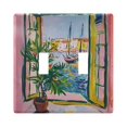 thumbnail image 1 of Yayeee Toggle Light Switch Wall Plate 2-Gang 4.56"x4.48" Decorative Outlet Cover, Yellow Window, 1 of 7