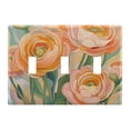 thumbnail image 1 of Yayeee Toggle Light Switch Wall Plate 3-Gang 6.37"x4.48" Decorative Outlet Cover, Abstract Floral Art, 1 of 7