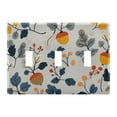 thumbnail image 1 of Yayeee Toggle Light Switch Wall Plate 3-Gang 6.37"x4.48" Decorative Outlet Cover, Acorn Leaves Pattern, 1 of 7
