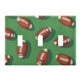 thumbnail image 1 of Yayeee Toggle Light Switch Wall Plate 3-Gang 6.37"x4.48" Decorative Outlet Cover, American Footballs, 1 of 7