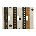 thumbnail image 1 of Yayeee Toggle Light Switch Wall Plate 3-Gang 6.37"x4.48" Decorative Outlet Cover, Beige Abstract Dots, 1 of 7