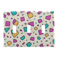 thumbnail image 1 of Yayeee Toggle Light Switch Wall Plate 3-Gang 6.37"x4.48" Decorative Outlet Cover, Beige Retro Pattern, 1 of 7