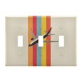 thumbnail image 1 of Yayeee Toggle Light Switch Wall Plate 3-Gang 6.37"x4.48" Decorative Outlet Cover, Colorful Plane, 1 of 7