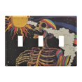 thumbnail image 1 of Yayeee Toggle Light Switch Wall Plate 3-Gang 6.37"x4.48" Decorative Outlet Cover, Colorful Skeleton with Cloud, 1 of 7