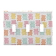 thumbnail image 1 of Yayeee Toggle Light Switch Wall Plate 3-Gang 6.37"x4.48" Decorative Outlet Cover, Cute Gummy Bears Pattern, 1 of 7