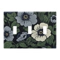 thumbnail image 1 of Yayeee Toggle Light Switch Wall Plate 3-Gang 6.37"x4.48" Decorative Outlet Cover, Dark Floral, 1 of 7