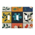 thumbnail image 1 of Yayeee Toggle Light Switch Wall Plate 3-Gang 6.37"x4.48" Decorative Outlet Cover, Floral Patterns, 1 of 7