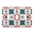 thumbnail image 1 of Yayeee Toggle Light Switch Wall Plate 3-Gang 6.37"x4.48" Decorative Outlet Cover, Flowers Geometric Pattern, 1 of 7