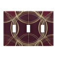 thumbnail image 1 of Yayeee Toggle Light Switch Wall Plate 3-Gang 6.37"x4.48" Decorative Outlet Cover, Gold Abstract Pattern, 1 of 7