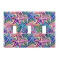 thumbnail image 1 of Yayeee Toggle Light Switch Wall Plate 3-Gang 6.37"x4.48" Decorative Outlet Cover, Gradient Starfish Pattern, 1 of 7