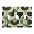 thumbnail image 1 of Yayeee Toggle Light Switch Wall Plate 3-Gang 6.37"x4.48" Decorative Outlet Cover, Green Circle, 1 of 7