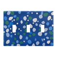thumbnail image 1 of Yayeee Toggle Light Switch Wall Plate 3-Gang 6.37"x4.48" Decorative Outlet Cover, Green Dots, 1 of 7