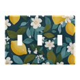 thumbnail image 1 of Yayeee Toggle Light Switch Wall Plate 3-Gang 6.37"x4.48" Decorative Outlet Cover, Green Lemon Leaves, 1 of 7