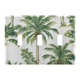 thumbnail image 1 of Yayeee Toggle Light Switch Wall Plate 3-Gang 6.37"x4.48" Decorative Outlet Cover, Green Palm Trees Pattern, 1 of 7