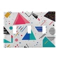 thumbnail image 1 of Yayeee Toggle Light Switch Wall Plate 3-Gang 6.37"x4.48" Decorative Outlet Cover, Green Retro Triangles, 1 of 7