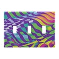 thumbnail image 1 of Yayeee Toggle Light Switch Wall Plate 3-Gang 6.37"x4.48" Decorative Outlet Cover, Green Wavy Pattern, 1 of 7