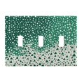 thumbnail image 1 of Yayeee Toggle Light Switch Wall Plate 3-Gang 6.37"x4.48" Decorative Outlet Cover, Green and White Pattern, 1 of 7