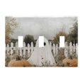 thumbnail image 1 of Yayeee Toggle Light Switch Wall Plate 3-Gang 6.37"x4.48" Decorative Outlet Cover, Halloween Pumpkin Field, 1 of 7