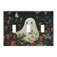 thumbnail image 1 of Yayeee Toggle Light Switch Wall Plate 3-Gang 6.37"x4.48" Decorative Outlet Cover, Happy Ghost, 1 of 7