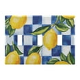 thumbnail image 1 of Yayeee Toggle Light Switch Wall Plate 3-Gang 6.37"x4.48" Decorative Outlet Cover, Lemon Checkered, 1 of 7