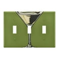 thumbnail image 1 of Yayeee Toggle Light Switch Wall Plate 3-Gang 6.37"x4.48" Decorative Outlet Cover, Light Black Martini, 1 of 7