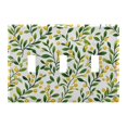 thumbnail image 1 of Yayeee Toggle Light Switch Wall Plate 3-Gang 6.37"x4.48" Decorative Outlet Cover, Olive Leaf, 1 of 7