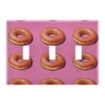 thumbnail image 1 of Yayeee Toggle Light Switch Wall Plate 3-Gang 6.37"x4.48" Decorative Outlet Cover, Pink Doughnuts, 1 of 7