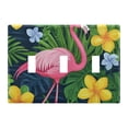 thumbnail image 1 of Yayeee Toggle Light Switch Wall Plate 3-Gang 6.37"x4.48" Decorative Outlet Cover, Pink Flamingo Pattern, 1 of 7