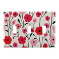 thumbnail image 1 of Yayeee Toggle Light Switch Wall Plate 3-Gang 6.37"x4.48" Decorative Outlet Cover, Pink Floral, 1 of 7