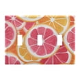 thumbnail image 1 of Yayeee Toggle Light Switch Wall Plate 3-Gang 6.37"x4.48" Decorative Outlet Cover, Pink Grapefruit Slices, 1 of 7