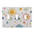 thumbnail image 1 of Yayeee Toggle Light Switch Wall Plate 3-Gang 6.37"x4.48" Decorative Outlet Cover, Rainbows Pattern, 1 of 7