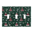 thumbnail image 1 of Yayeee Toggle Light Switch Wall Plate 3-Gang 6.37"x4.48" Decorative Outlet Cover, Red Christmas Trees, 1 of 7