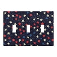thumbnail image 1 of Yayeee Toggle Light Switch Wall Plate 3-Gang 6.37"x4.48" Decorative Outlet Cover, Red Starry Pattern, 1 of 7
