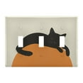 thumbnail image 1 of Yayeee Toggle Light Switch Wall Plate 3-Gang 6.37"x4.48" Decorative Outlet Cover, Sleeping Black Cat, 1 of 7