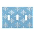 thumbnail image 1 of Yayeee Toggle Light Switch Wall Plate 3-Gang 6.37"x4.48" Decorative Outlet Cover, Snowflake Pattern, 1 of 7