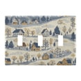 thumbnail image 1 of Yayeee Toggle Light Switch Wall Plate 3-Gang 6.37"x4.48" Decorative Outlet Cover, Snowy Mountains, 1 of 7