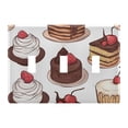 thumbnail image 1 of Yayeee Toggle Light Switch Wall Plate 3-Gang 6.37"x4.48" Decorative Outlet Cover, White Chocolate Cakes, 1 of 7