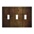 thumbnail image 1 of Yayeee Toggle Light Switch Wall Plate 3-Gang 6.37"x4.48" Decorative Outlet Cover, Wood Grain, 1 of 7