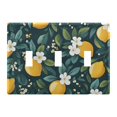 thumbnail image 1 of Yayeee Toggle Light Switch Wall Plate 3-Gang 6.37"x4.48" Decorative Outlet Cover, Yellow Lemons, 1 of 7