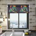 thumbnail image 1 of Yayeee Kitchen Valance Rod Pocket 54" x 18" Living Room Window Curtain, Abstract Animals, 1 of 6
