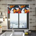 thumbnail image 1 of Yayeee Kitchen Valance Rod Pocket 54" x 18" Living Room Window Curtain, Abstract Wavy, 1 of 6