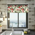 thumbnail image 1 of Yayeee Kitchen Valance Rod Pocket 54" x 18" Living Room Window Curtain, Apple Leaves Pattern, 1 of 6