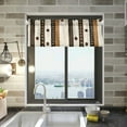 thumbnail image 1 of Yayeee Kitchen Valance Rod Pocket 54" x 18" Living Room Window Curtain, Beige Abstract Dots, 1 of 6