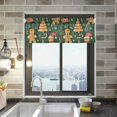 thumbnail image 1 of Yayeee Kitchen Valance Rod Pocket 54" x 18" Living Room Window Curtain, Beige Christmas Gingerbread, 1 of 6