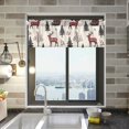 thumbnail image 1 of Yayeee Kitchen Valance Rod Pocket 54" x 18" Living Room Window Curtain, Beige Christmas Plaid, 1 of 6