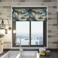 thumbnail image 1 of Yayeee Kitchen Valance Rod Pocket 54" x 18" Living Room Window Curtain, Beige Floating Whale, 1 of 6
