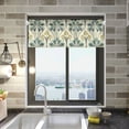 thumbnail image 1 of Yayeee Kitchen Valance Rod Pocket 54" x 18" Living Room Window Curtain, Beige Floral Pattern, 1 of 6