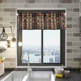 thumbnail image 1 of Yayeee Kitchen Valance Rod Pocket 54" x 18" Living Room Window Curtain, Beige Geometric, 1 of 6